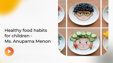 Two plates on checkered cloth, Spanish text overlay