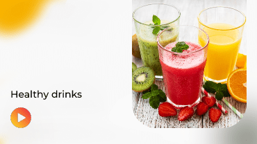 Fresh beet & orange juice with fruits